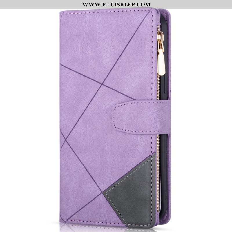 Etui Folio do iPhone 14 Pro Max z Łańcuch Geometria Paska